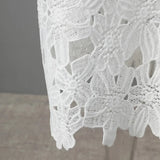 MQTIME  -  Water-Soluble Lace In Vogue Women's Skirt Suit Hollow Loose Top White Black Red Straight Long Party Skirt New Design In Stock