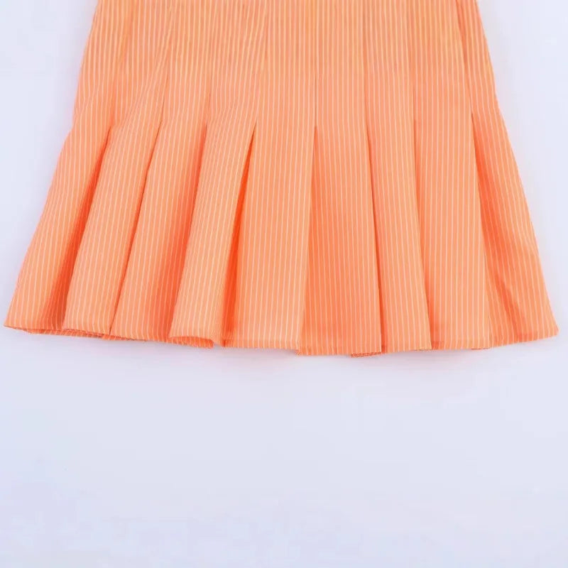 MQTIME  -  Summer Women Striped Mini Dresses Sleeveless Backless Thin Straps Dress Female Chic Streetwear Lady Sexy V-Neck Vestidos