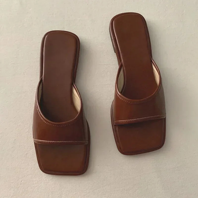 MQTIME  -  Fashion Summer Open Toe Women Slippers Slip on Outdoor Soft Flats Heel Slides High Quality Beach Vacation Sandalias