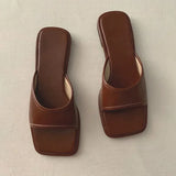 MQTIME  -  Fashion Summer Open Toe Women Slippers Slip on Outdoor Soft Flats Heel Slides High Quality Beach Vacation Sandalias