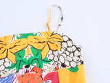 MQTIME  -  new summer women's casual fashion beach holiday style fruit print poplin backless suspender dress