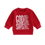 MQTIME  -  Adorable Infant Autumn Hoodie Relaxed Style Chic Alphabet Design Round Neck Full Sleeve Jumper Blouse for Kids