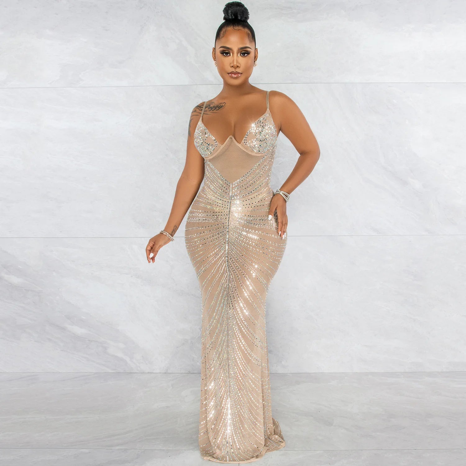 MQTIME  -  Sexy Crystal Maternity Photography Dress Stretchy Skinny Pregnant Woman Photoshoot Outfit