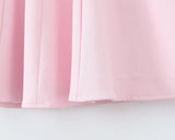 MQTIME  -  Summer New Arrivals Women's Wear Pure Color Temperament Sexy Backless Wave-Style Wide-Sleeve Halter Short Dress