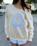 MQTIME  -  25 Autumn New Collection of European and American Women's Ocean Sailboat Patchwork Slant Shoulder One Shoulder Two Wear Hoodie