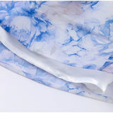 MQTIME  -  Elegant Printed Short Dresses Women Chic Lace Up Sleeveless Puff Dress Female Summer Holiday High Waist Lady Vestidos Beachwear