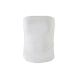 MQTIME  -  Women's Summer Strapless Bandeau Tops Stylish Solid Color Sheer See-Through Slim Fit Ruched Backless Crop Tube Vest