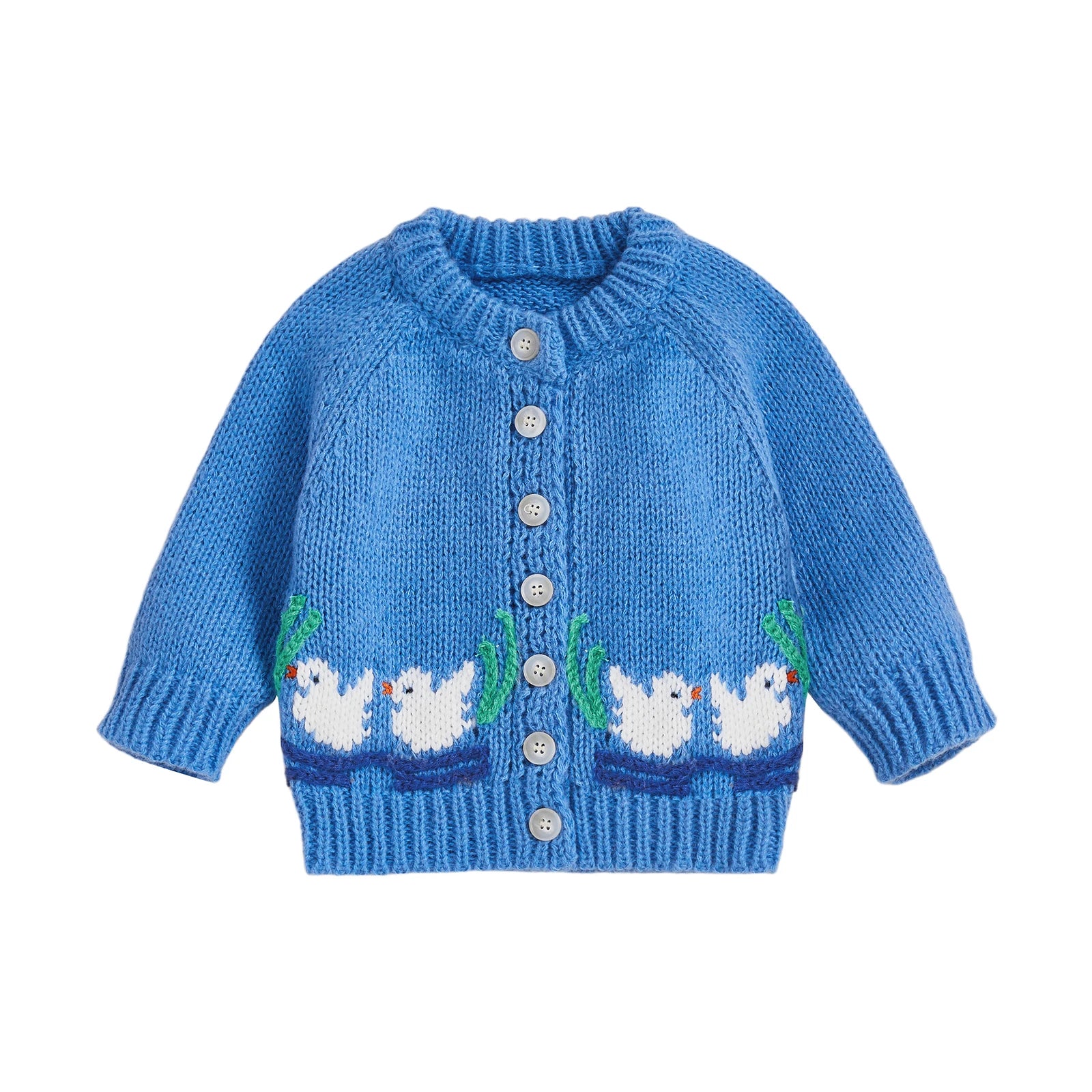 MQTIME  -  Adorable Infant Knitted Cardigan with Cute Duck Design Cozy Round Neck Button-up Sweater for Baby s Casual Winter Wardrobe