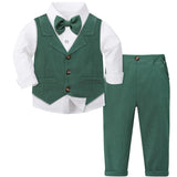 MQTIME  -  Toddler Suit Baby Boys Easter Outfit kids Christening Baptism Set Formal Wedding Birthday Party Gift Chirtmas Halloween Tuxedo