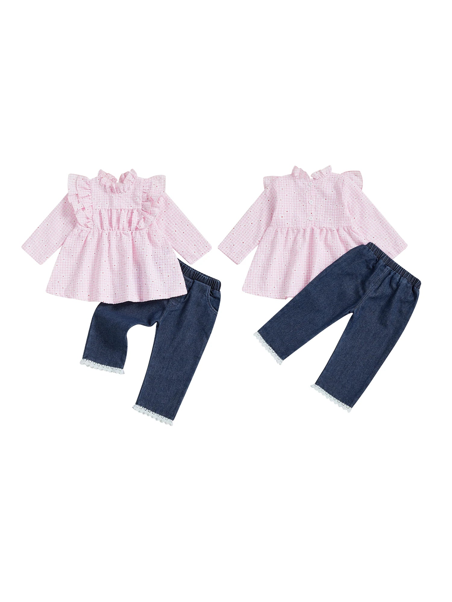 MQTIME  -  Cute Toddler Girl Winter Outfits Knit Sweater Fleece Lined Leggings 2 Pcs Set with Pom Pom Hat and Mittens