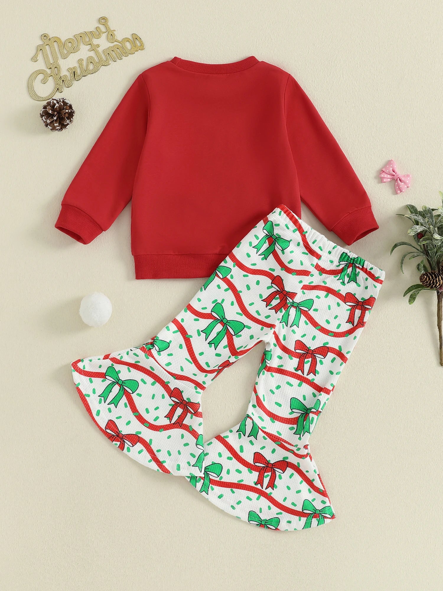 MQTIME  -  Cute Baby Girls Winter Outfit Reindeer Print Hoodie and Snowflake Leggings 2 Piece Set for Christmas Party