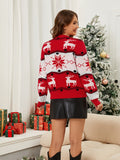 MQTIME  -  Christmas Pattern Round Neck Long Sleeve Sweater