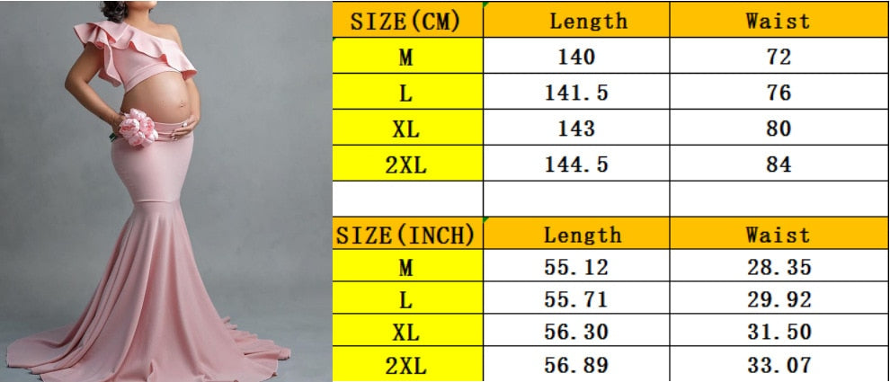 Mqtime Sexy Maternity Dresses For Photo Shoot Ruffles Long Pregnancy Dress Photography Props  Baby Shower Pregnant Women Maxi Gown