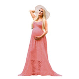 Mqtime Sexy Backless Maternity Photography Dress For Baby Shower Party Evening Pregnancy Maxi Gown White Pregnant Women Photoshoot Prop