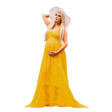Mqtime Sexy Backless Maternity Photography Dress For Baby Shower Party Evening Pregnancy Maxi Gown White Pregnant Women Photoshoot Prop