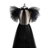 Mqtime Elegant Soft Tulle Maternity Dresses Sleeveless Puffy Long Sexy See Through Custom Made Tulle Maternity Robes For Photography