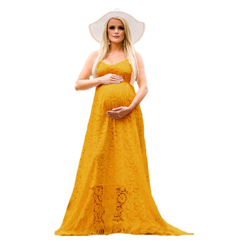 Mqtime Sexy Backless Maternity Photography Dress For Baby Shower Party Evening Pregnancy Maxi Gown White Pregnant Women Photoshoot Prop