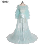 Mqtime Sexy Pink Long Maternity Photography Props Dresses Tulle Perspective Pregnancy Mesh Maxi Gown For Pregnant Women Photo Shooting