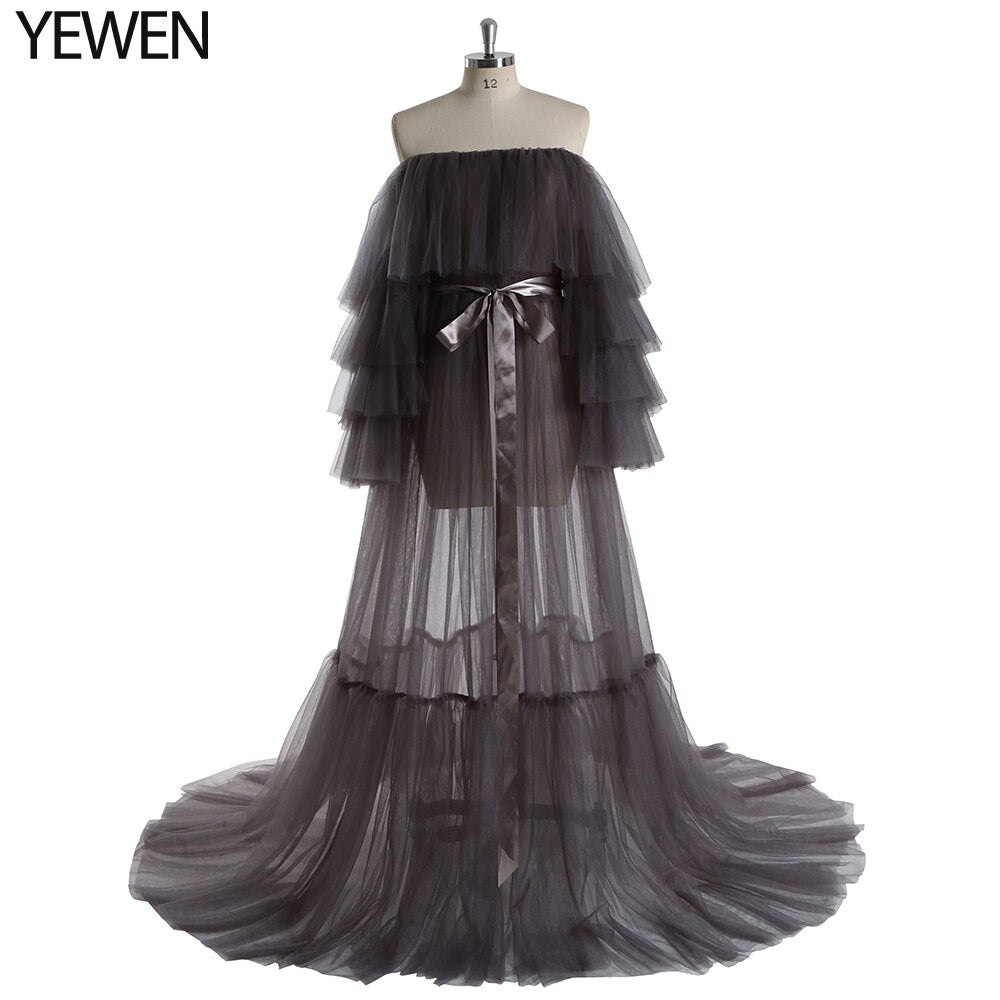 Mqtime Sexy Pink Long Maternity Photography Props Dresses Tulle Perspective Pregnancy Mesh Maxi Gown For Pregnant Women Photo Shooting