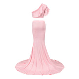 Mqtime Sexy Maternity Dresses For Photo Shoot Ruffles Long Pregnancy Dress Photography Props  Baby Shower Pregnant Women Maxi Gown
