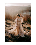 Mqtime Lace Maternity Photography Dress Clothes for Pregnant Women Wedding Maternity Gown Photo Shoot Boho Style Accessories