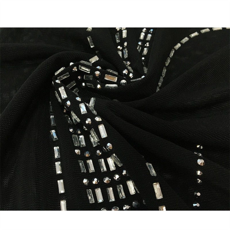 Mqtime 2pcs Maternity Photography Dress Set Sexy Perspective Mesh Nail Drill Dress Pregnant Woman Photo Shoot Clothes Daily Dress Suit