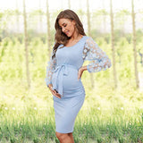Mqtime Women Flower Skirt Maternity Photography Props Stretch Maxi Gown Long Maternity Dresses For pregnant Photo Shoot Clothing