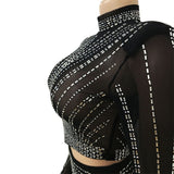 Mqtime 2pcs Maternity Photography Dress Set Sexy Perspective Mesh Nail Drill Dress Pregnant Woman Photo Shoot Clothes Daily Dress Suit