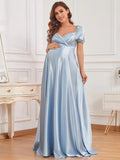 Mqtime Maternity Photography Dress Pregnant Women's High Waist Baby Shower Dress Sexy V-neck Backless Maxi Dress Maternity Gown
