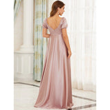 Mqtime Maternity Photography Dress Pregnant Women's High Waist Baby Shower Dress Sexy V-neck Backless Maxi Dress Maternity Gown