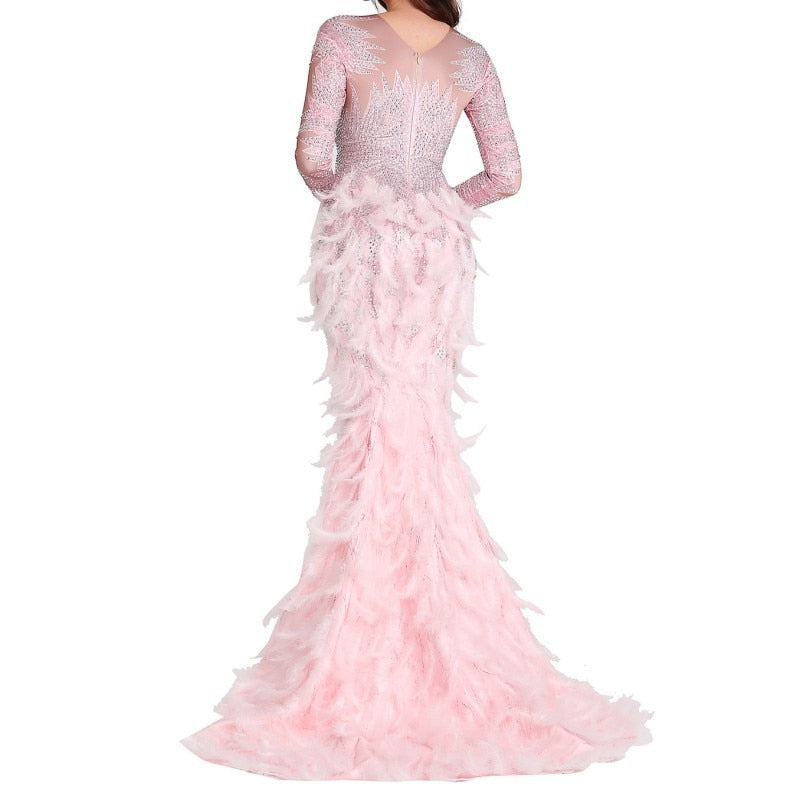 Mqtime Sexy Maternity Dress Rhinestone Tulle Patchwork Dress Mesh Feather Dress Baby Shower Dress Maternity Photography Clothing