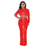 Mqtime 2pcs Maternity Photography Dress Set Sexy Perspective Mesh Nail Drill Dress Pregnant Woman Photo Shoot Clothes Daily Dress Suit