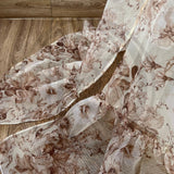 Mqtime A Suit Smoothy Organza Maternity Photography Dress Puff Sleeves Floral Gown Pregnant Photo Shoot Woman Clothes Party Costume