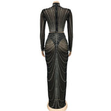 Mqtime 2pcs Maternity Photography Dress Set Sexy Perspective Mesh Nail Drill Dress Pregnant Woman Photo Shoot Clothes Daily Dress Suit