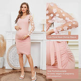 Mqtime Women Flower Skirt Maternity Photography Props Stretch Maxi Gown Long Maternity Dresses For pregnant Photo Shoot Clothing
