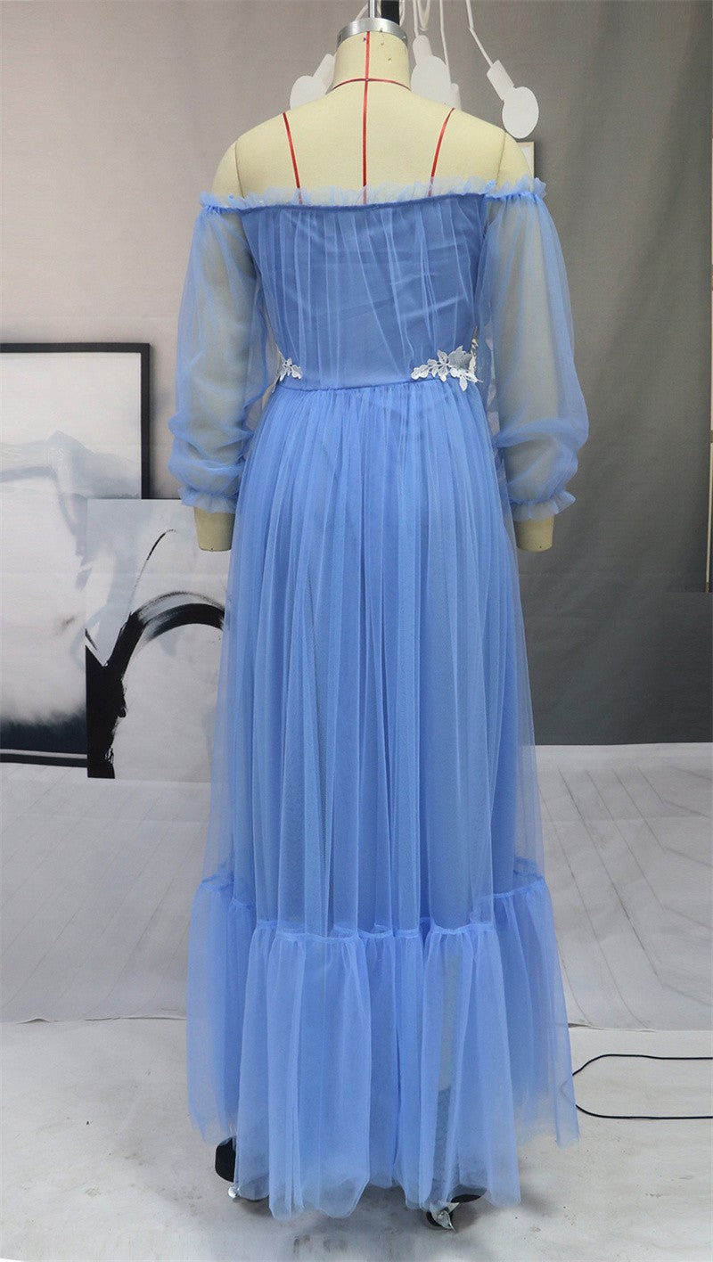 Mqtime Maternity Dresses For Baby Showers Sexy Long Tulle Pregnant Women Photography Shoot Party Wedding Pregnancy Maxi Gown Photo Prop