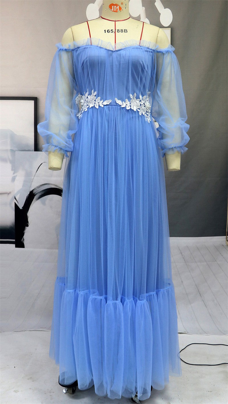 Mqtime Maternity Dresses For Baby Showers Sexy Long Tulle Pregnant Women Photography Shoot Party Wedding Pregnancy Maxi Gown Photo Prop