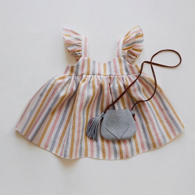 Baby Girl Dresses Summer Soft Cotton Linen Solid Color Newborn Baby Girl Clothes Cute Infant toddler Girls Clothing