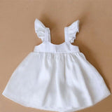 Baby Girl Dresses Summer Soft Cotton Linen Solid Color Newborn Baby Girl Clothes Cute Infant toddler Girls Clothing