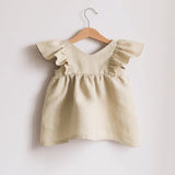 Baby Girl Dresses Summer Soft Cotton Linen Solid Color Newborn Baby Girl Clothes Cute Infant toddler Girls Clothing