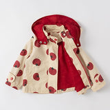 2021 Spring Autumn Girls Windbreaker Coat Jackets Baby Kids Flower Embroidery Hooded Outwear For Baby Kids Coats Jacket Clothing