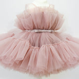 Mqtime Baby Girl Clothes 1st Birthday Girls Tutu Dress Wedding Vestido Red Christmas Dress Evening Party Gown Princess Dresses for Girl