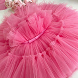 Mqtime Baby Girl Clothes 1st Birthday Girls Tutu Dress Wedding Vestido Red Christmas Dress Evening Party Gown Princess Dresses for Girl