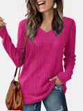 MQTIME  -  V-Neck Long Sleeve T-Shirt