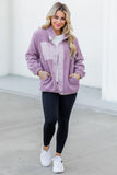 MQTIME  -  Snap Down Long Sleeve Sherpa Jacket