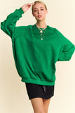 MQTIME  -  Round Neck Raglan Sleeve Sweatshirt