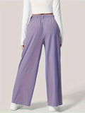 MQTIME  -  Wide Leg Pants with Pockets