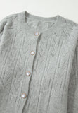 MQTIME  -  Openwork Button Down Long Sleeve Cardigan