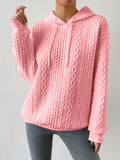 MQTIME  -  Drawstring Drop Shoulder Long Sleeve Hoodie