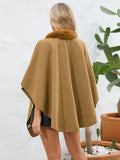 MQTIME  -  Fuzzy Trim Open Front Poncho